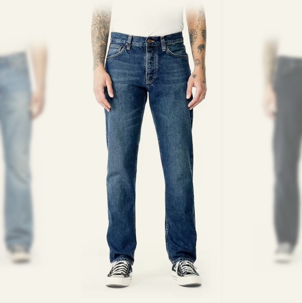 Nudie Jeans Co Mens Steady Eddie II Vacation Blues Jeans Size 29 32